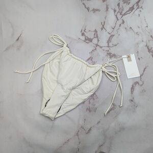 Good American Swim Bottom Women Ivory White Tiny Ties Bikini Swimsuit